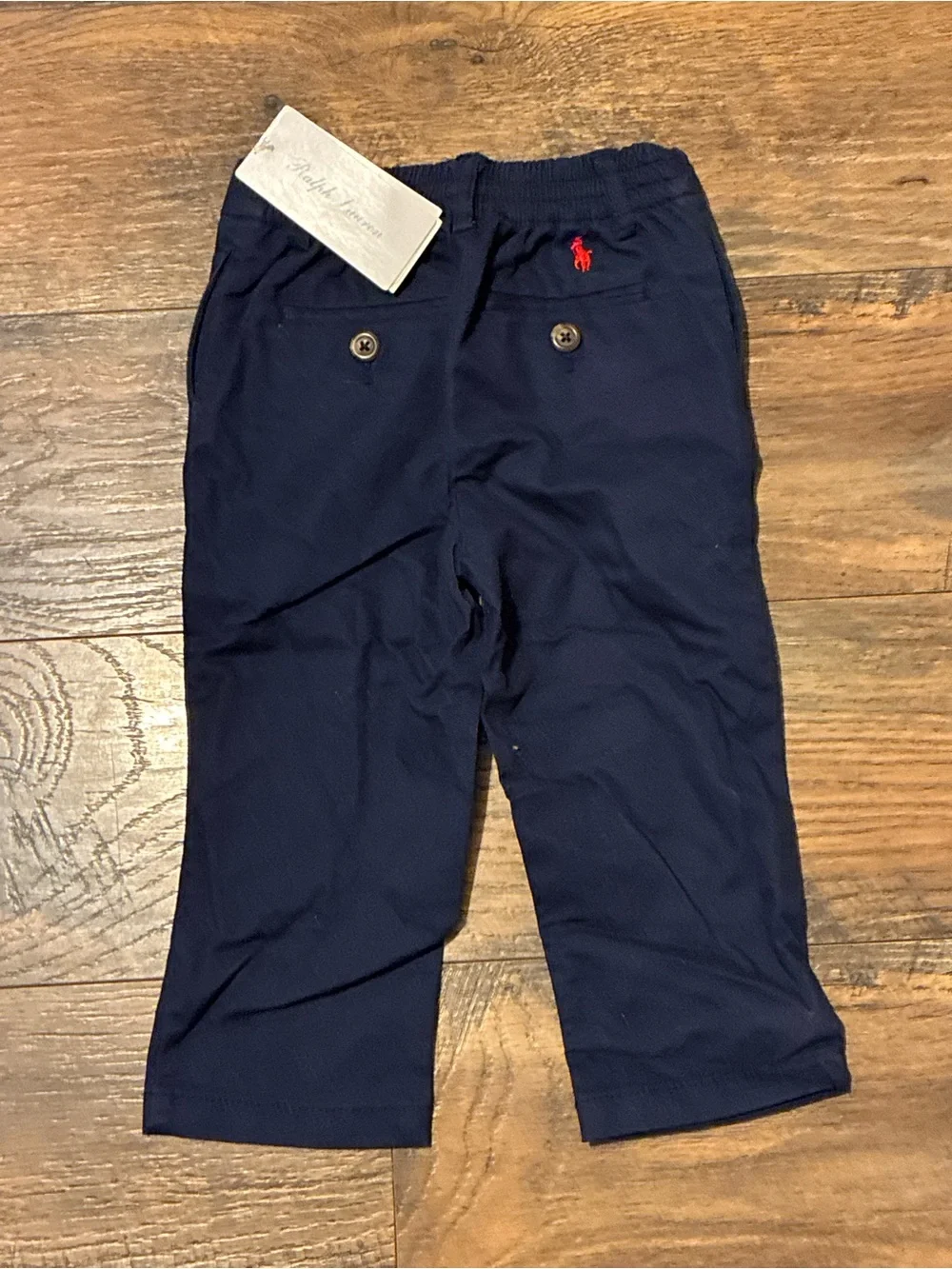 Ralph Lauren Boys Navy Pull-On Chinos